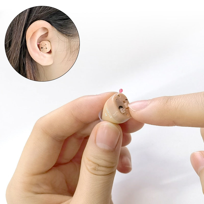 Wiederaufladbare Bluetooth Hörgeräte mit Geräuschunterdrückung für Senioren
