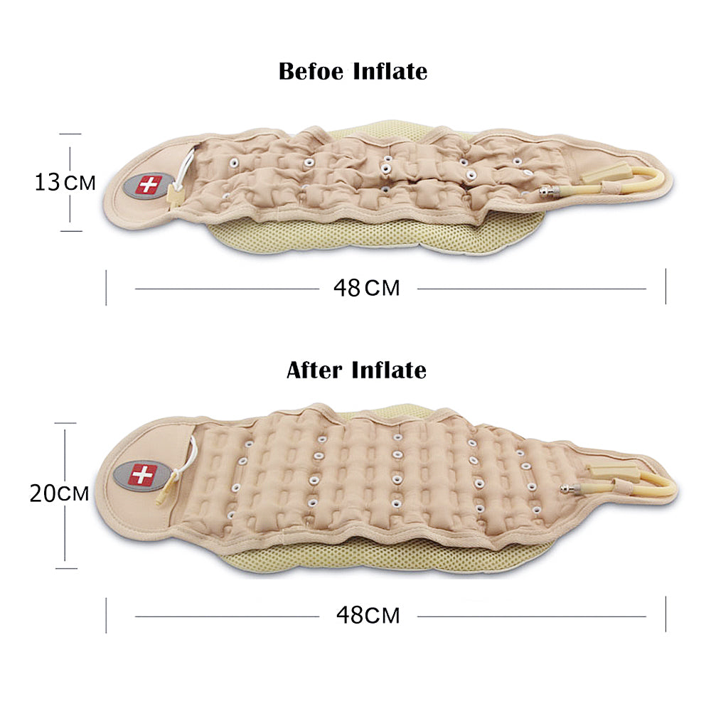 Aufblasbare Nackenstütze mit Wärme – Traktion & Haltung