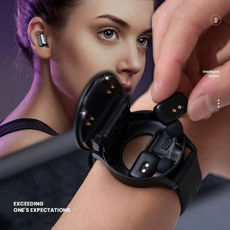 2-in-1 Smartwatch mit Ohrhörern