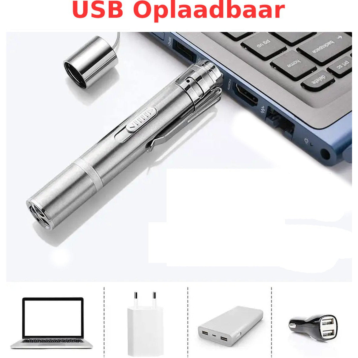 3 in 1 – LED-Laser-Katzenspielzeug – interaktives LED-Lichtspielzeug für Haustiere – wiederaufladbar über USB – inklusive zwei Mausspielzeugen – Laserstift für Hunde und Katzen – mit Taschenlampe und UV-Lichtfunktion – Silber