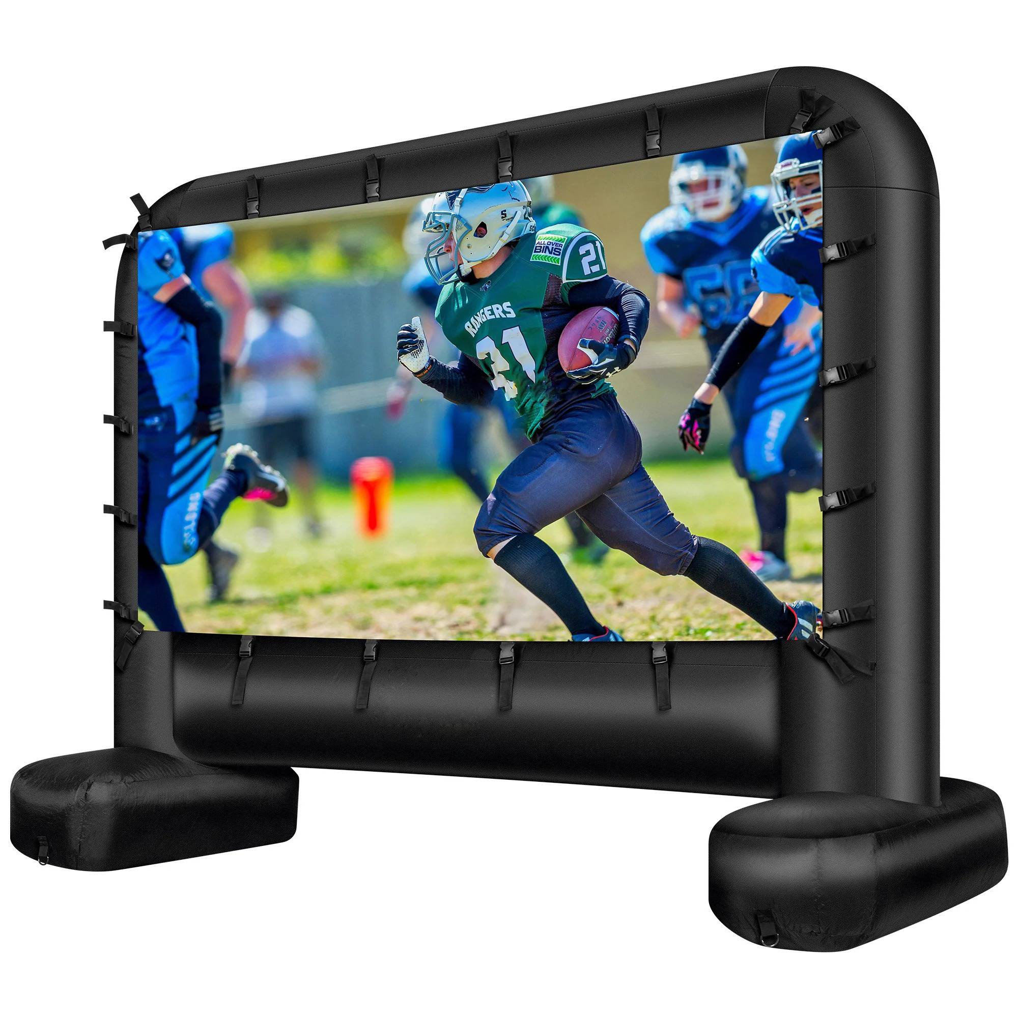 Outdoor Movie Screen & Projector Set - 120-Inch Inflatable Screen with HD Projector for Backyard Movie Nights & Events