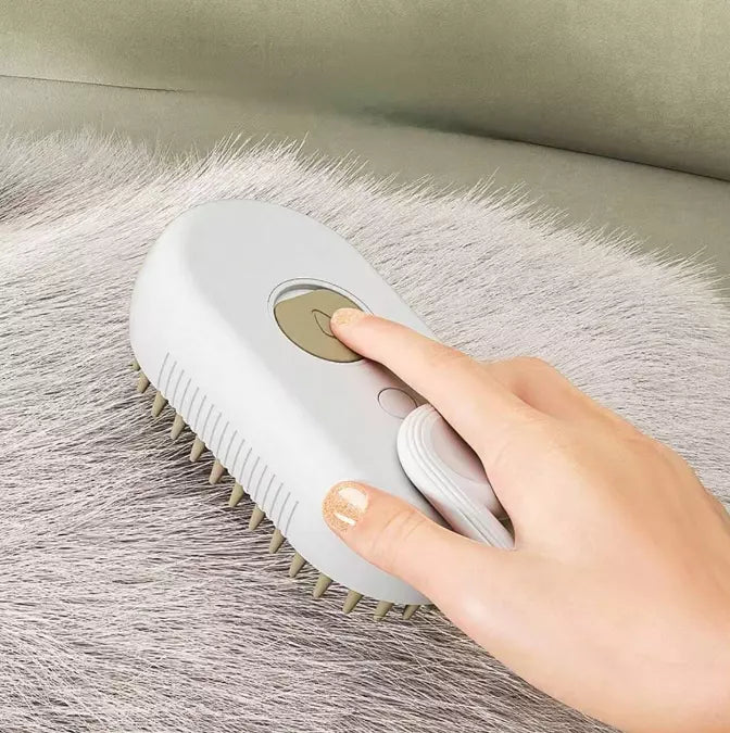 3 in 1 Haustier Elektrische Dampfbürste Katzen- und Hundefrische Sprühmassage Pflegekamm Teleskopgriff Haustierhaarentfernung Schönheitsbürste