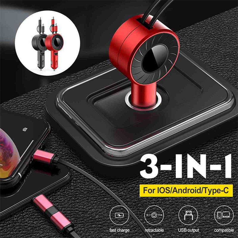 3-IN-1 ausziehbares Handy-Ladekabel