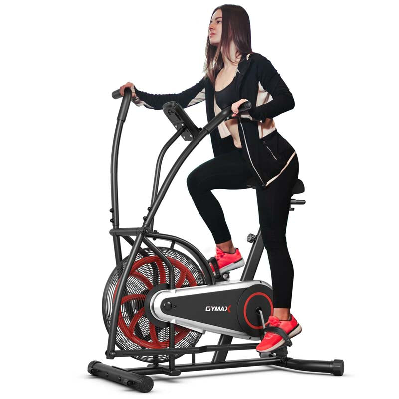 Airbike mit Luftwiderstand & LCD – Verstellbares Heimtrainer Fahrrad