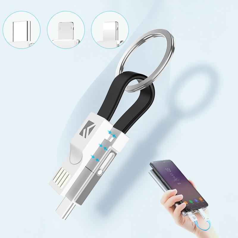 3-in-1 Schlüsselanhänger Daten-Sync-Ladekabel