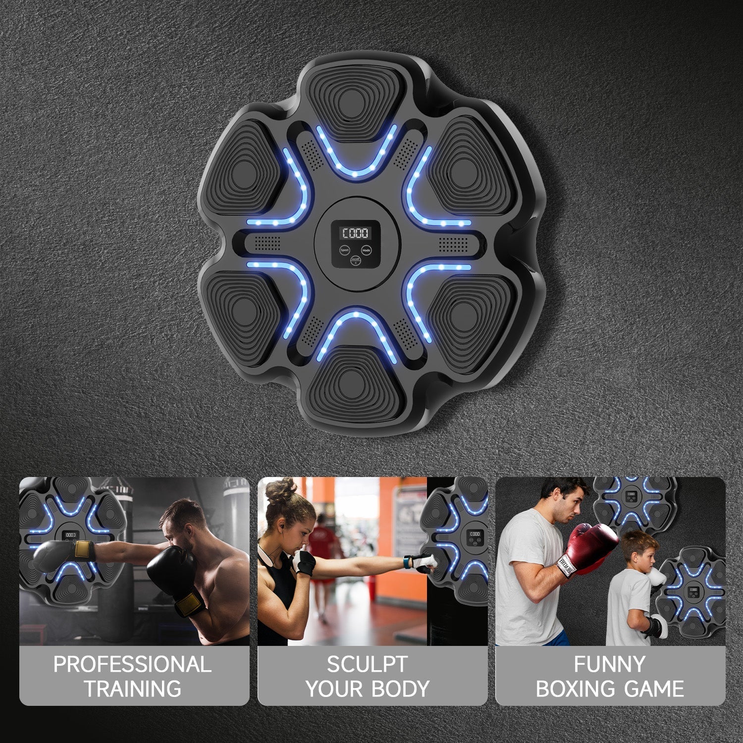 Music Boxing Machine | Stress Relief, Multiple Training Modes & Portable for Fitness Enthusiasts