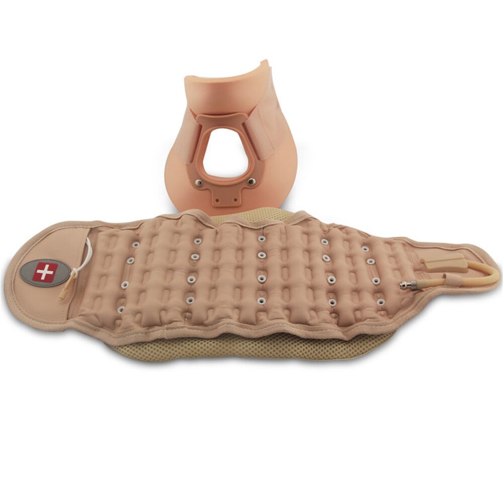 Aufblasbare Nackenstütze mit Wärme – Traktion & Haltung