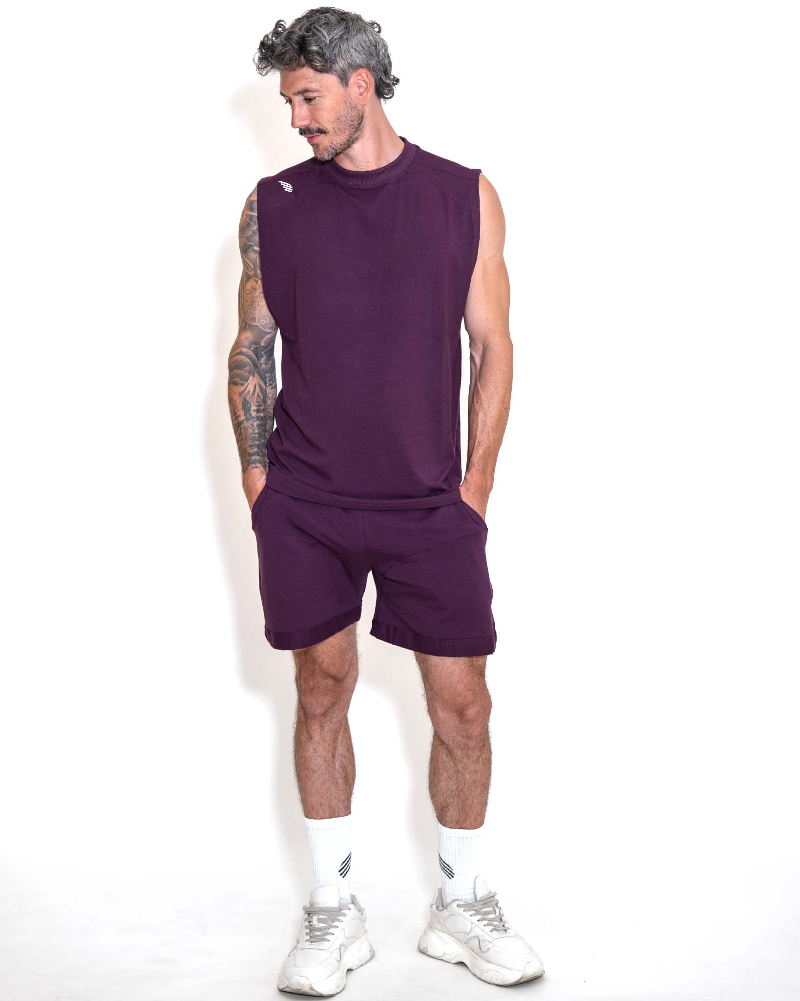 Gearwelt Ärmelloses Shirt – Dunkelviolett