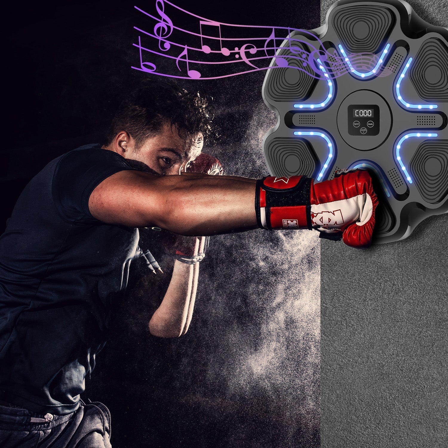 Music Boxing Machine | Stress Relief, Multiple Training Modes & Portable for Fitness Enthusiasts