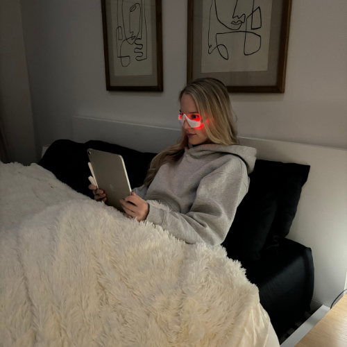 Under Eye Anti-Aging Glasses | Red Light Therapy & Microcurrent for Reducing Wrinkles, Dark Circles & Puffiness