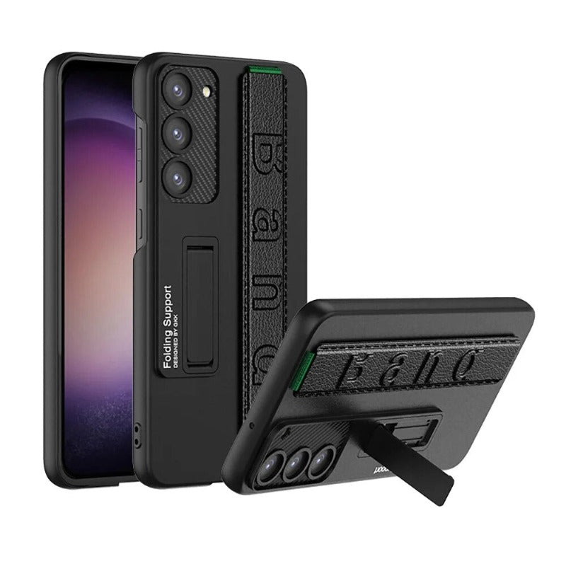 2in1 Ultradünne Panzer-Telefonhülle mit luxuriösem Halterungsarmband für Samsung S24 S23