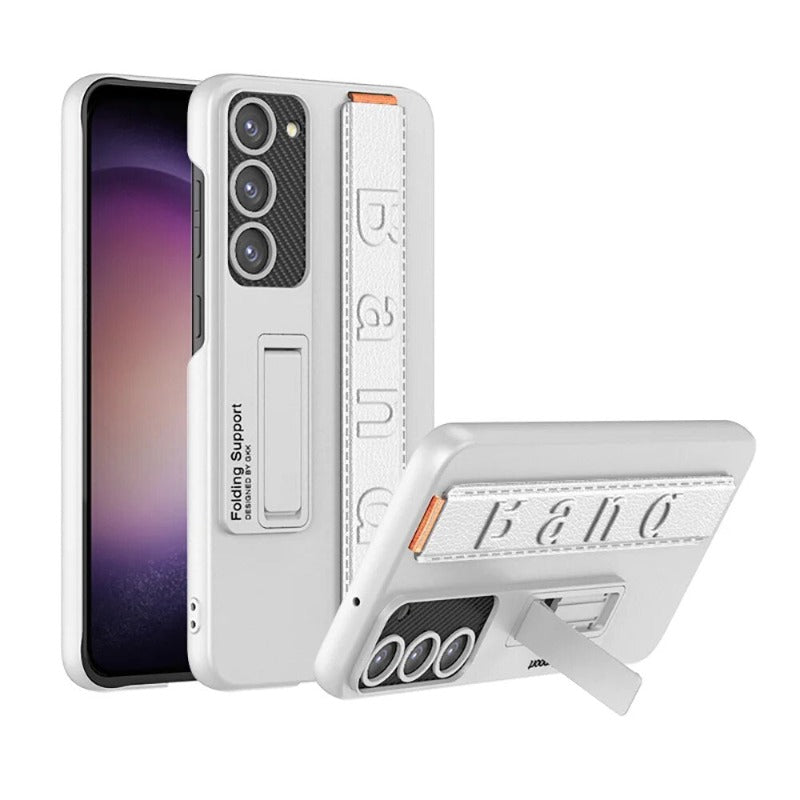 2in1 Ultradünne Panzer-Telefonhülle mit luxuriösem Halterungsarmband für Samsung S24 S23