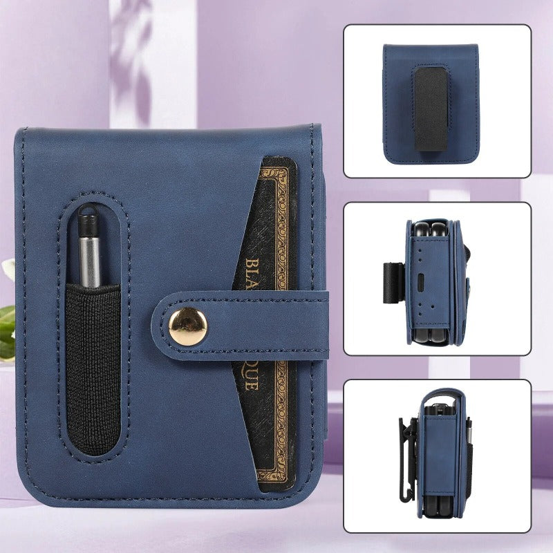 2 in 1 PU Leder Handyhülle mit Brieftaschentasche Kartenpaket für Samsung Galaxy Z Flip 5
