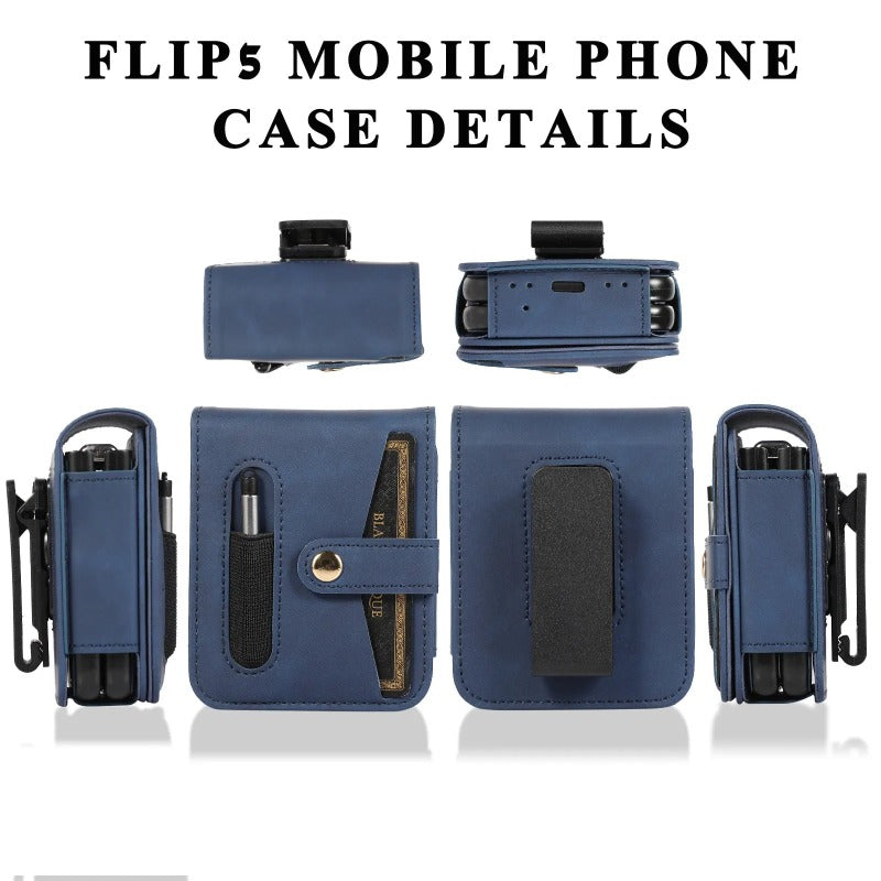 2 in 1 PU Leder Handyhülle mit Brieftaschentasche Kartenpaket für Samsung Galaxy Z Flip 5