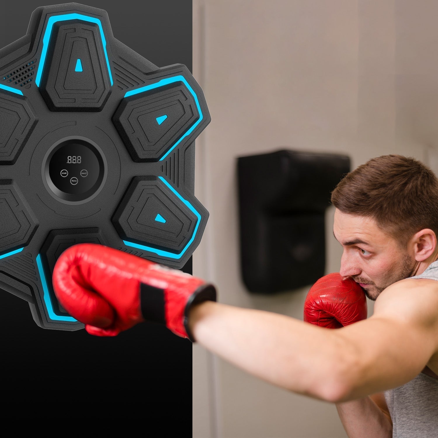 Music Boxing Machine | Stress Relief, Multiple Training Modes & Portable for Fitness Enthusiasts