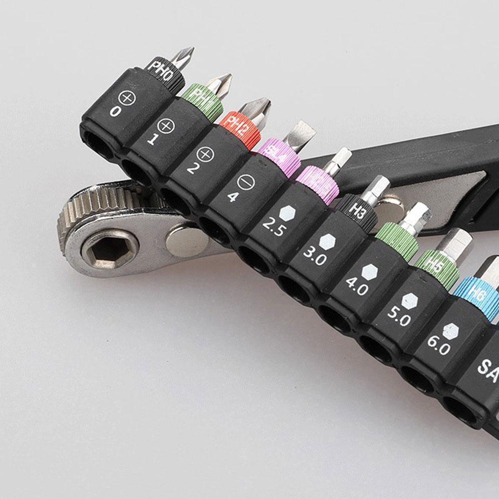 16-teiliges Multi-Purpose Mini-Ratschen-Schraubenschlüssel-Bit-Set