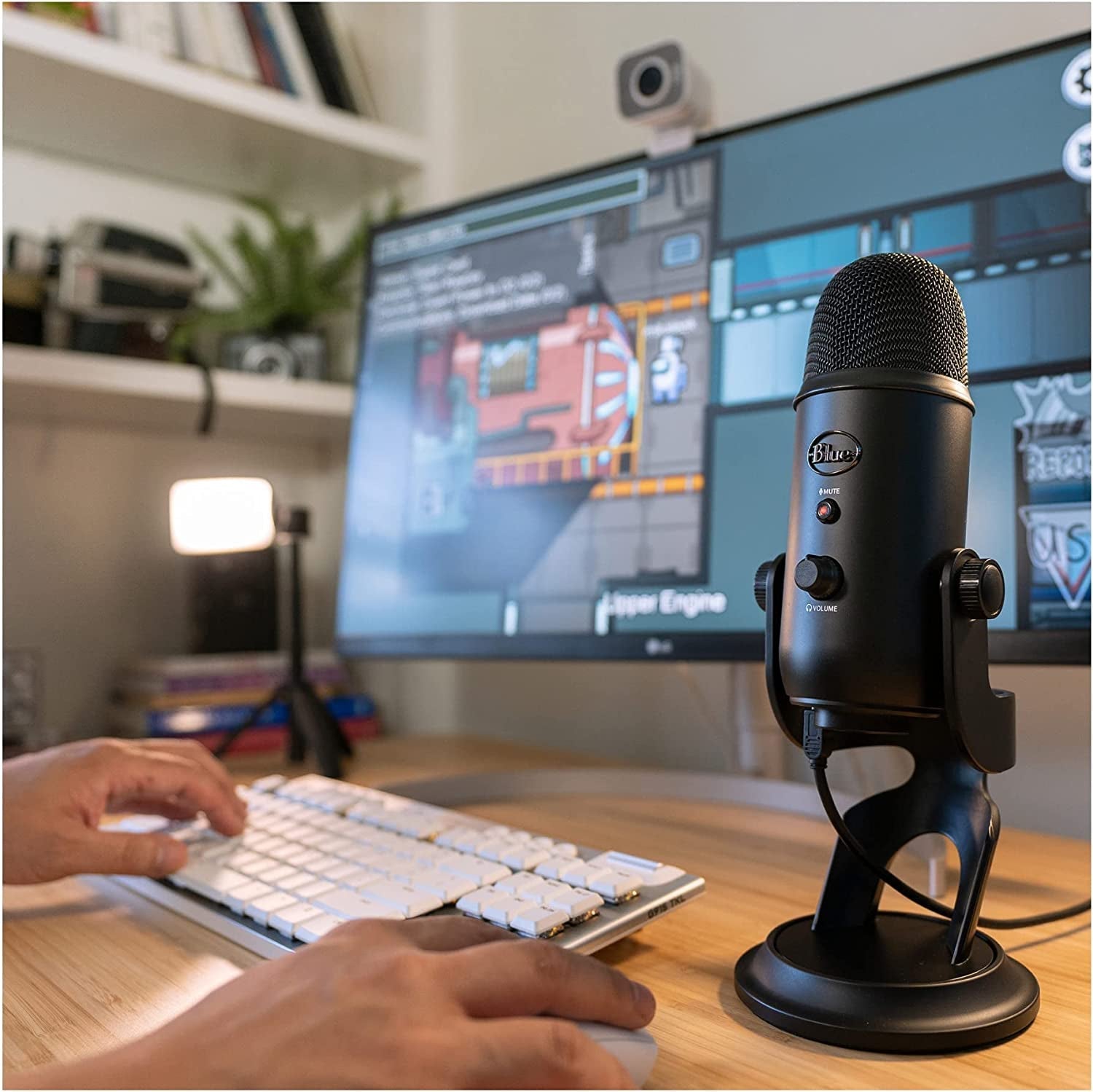 3 in 1 Mikrofon-Bundle mit Kopfhörern und Pop-Filter