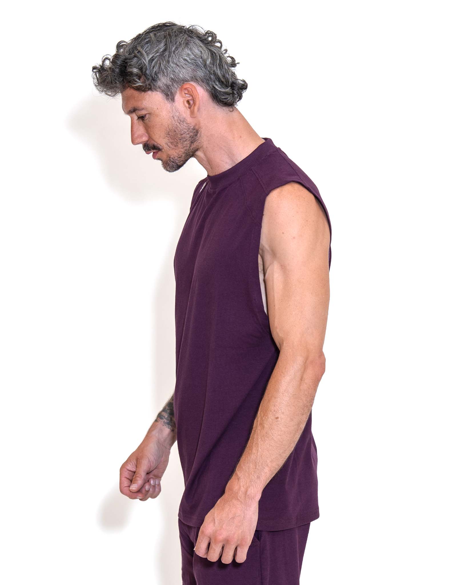 Gearwelt Ärmelloses Shirt – Dunkelviolett