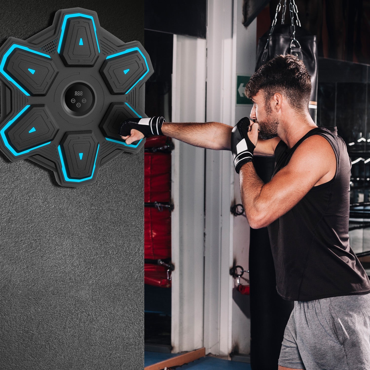 Music Boxing Machine | Stress Relief, Multiple Training Modes & Portable for Fitness Enthusiasts