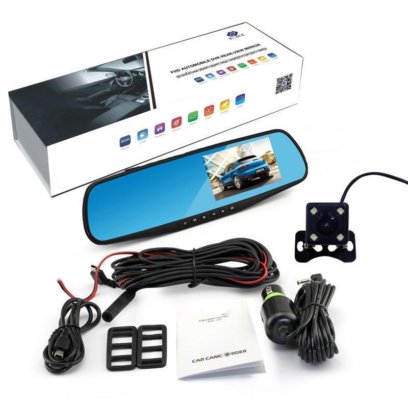 Dual Lens Dash Cam Vehicle Front Rear HD 1080P Video Recorder