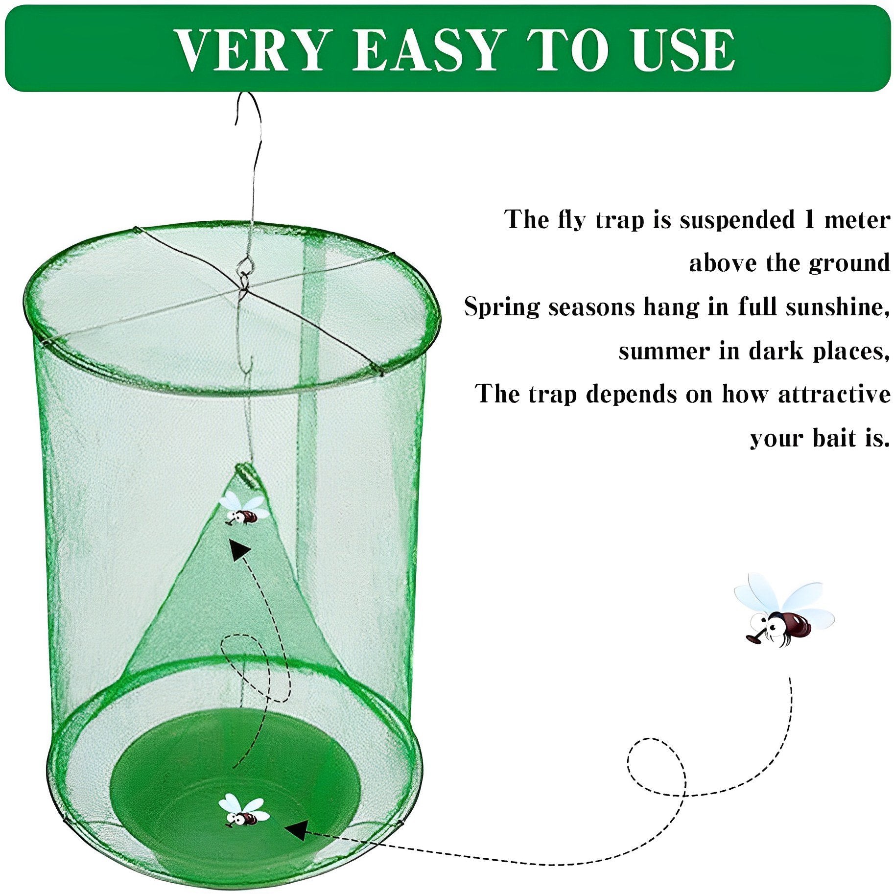Eco-Friendly Stable Fly Trap | Non-Toxic, Odor-Free & Reusable for Outdoor Use