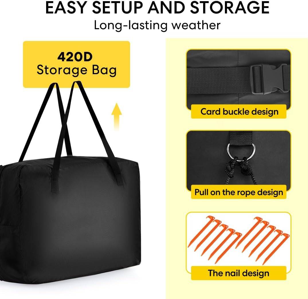 Outdoor Movie Screen & Projector Set - 120-Inch Inflatable Screen with HD Projector for Backyard Movie Nights & Events