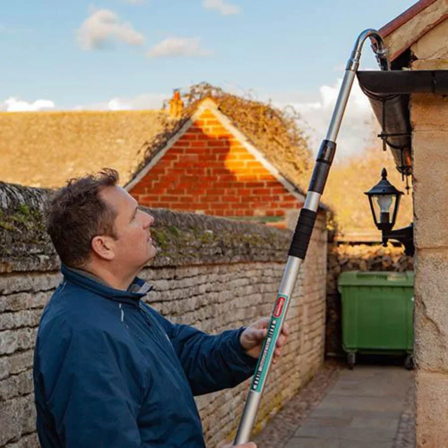 Gutter Cleaning Tool Telescopic Wand - Hose Attachment for Easy Ground-Level Rain Gutter Maintenance