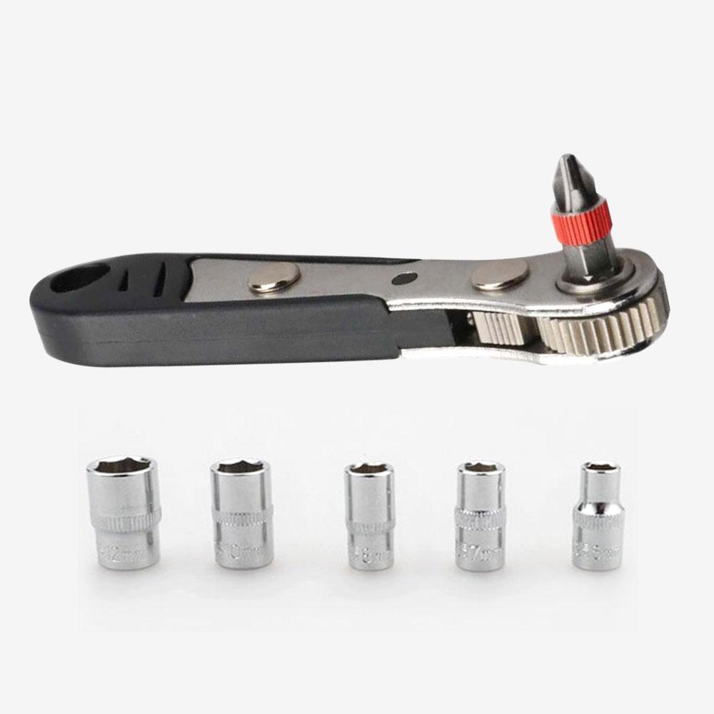 16-teiliges Multi-Purpose Mini-Ratschen-Schraubenschlüssel-Bit-Set