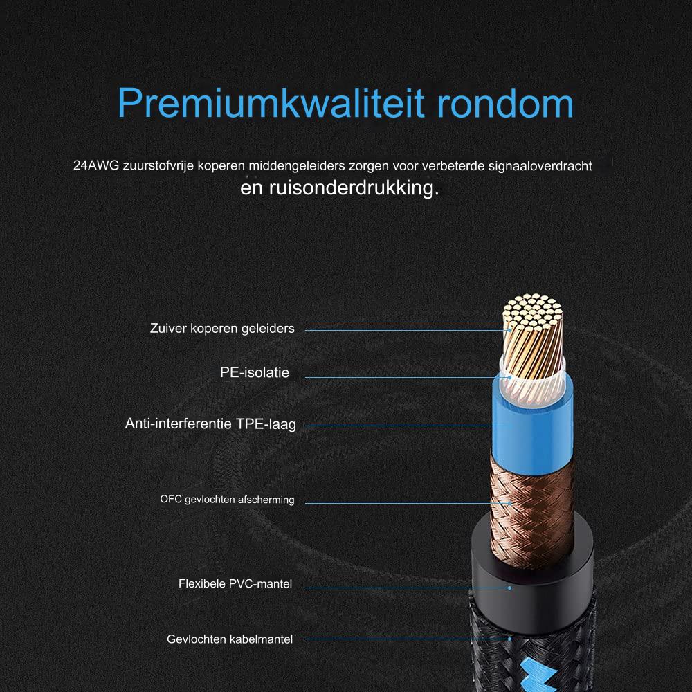3 m – geflochtenes Premium-Gitarrenkabel – für professionellen Sound – langes Kabel – langlebiges und flexibles Design – rechtwinklige bis gerade Anschlüsse für optimale Anschlussflexibilität – erhältlich in Schwarz und Blau für stilvolle Musiker