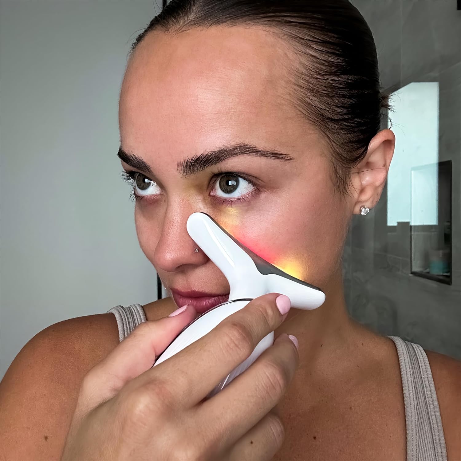 LED Light Facial & Neck Sculptor | 7-in-1 Anti-Aging Device for Firming, Lifting & Smoothing Skin at Home