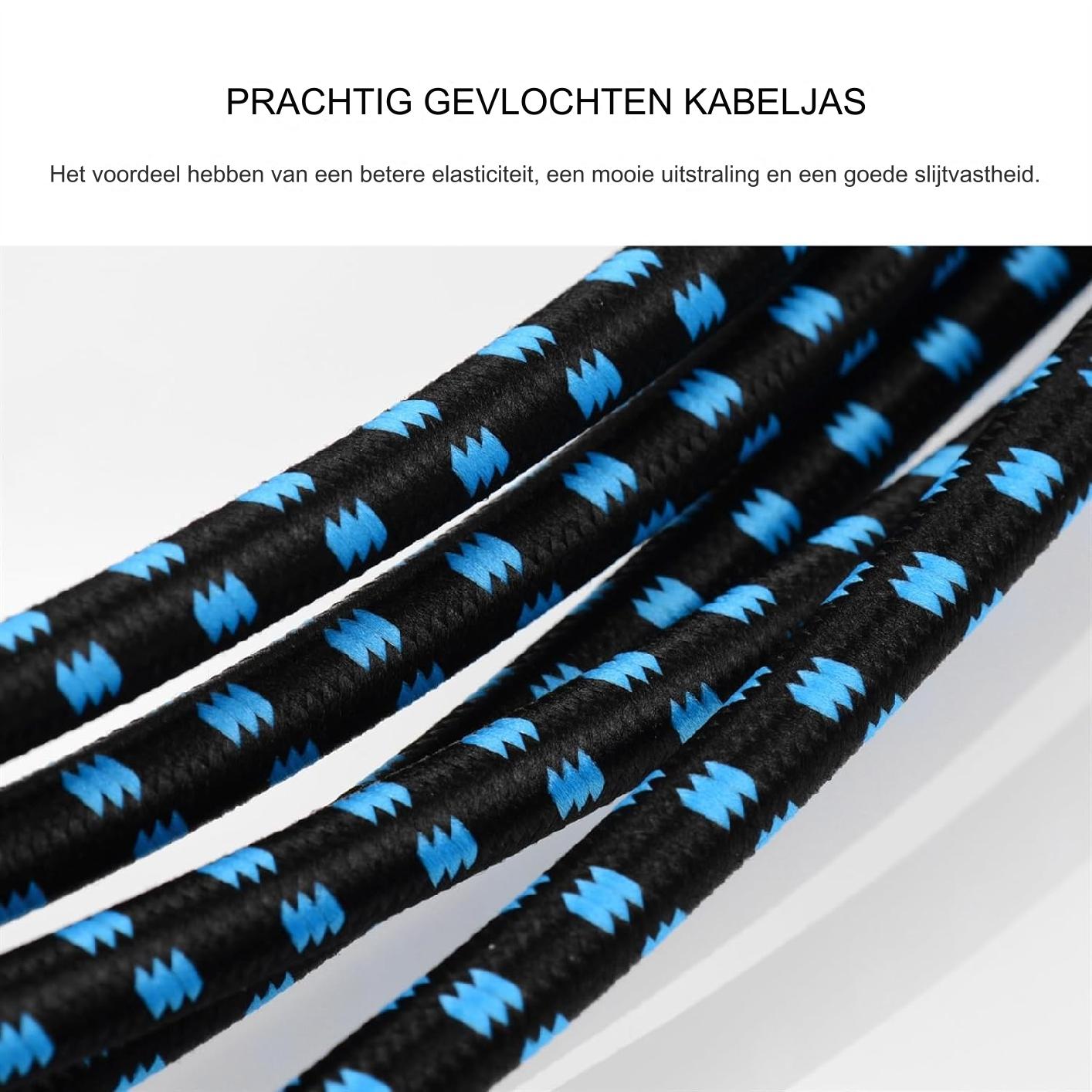 3 m – geflochtenes Premium-Gitarrenkabel – für professionellen Sound – langes Kabel – langlebiges und flexibles Design – rechtwinklige bis gerade Anschlüsse für optimale Anschlussflexibilität – erhältlich in Schwarz und Blau für stilvolle Musiker