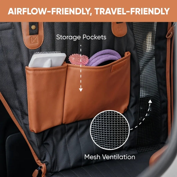 Hard Bottom Dog Car Hammock | Waterproof, Claw-Proof & Easy to Install for Safe Travel with Pets