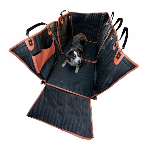 Hard Bottom Dog Car Hammock | Waterproof, Claw-Proof & Easy to Install for Safe Travel with Pets
