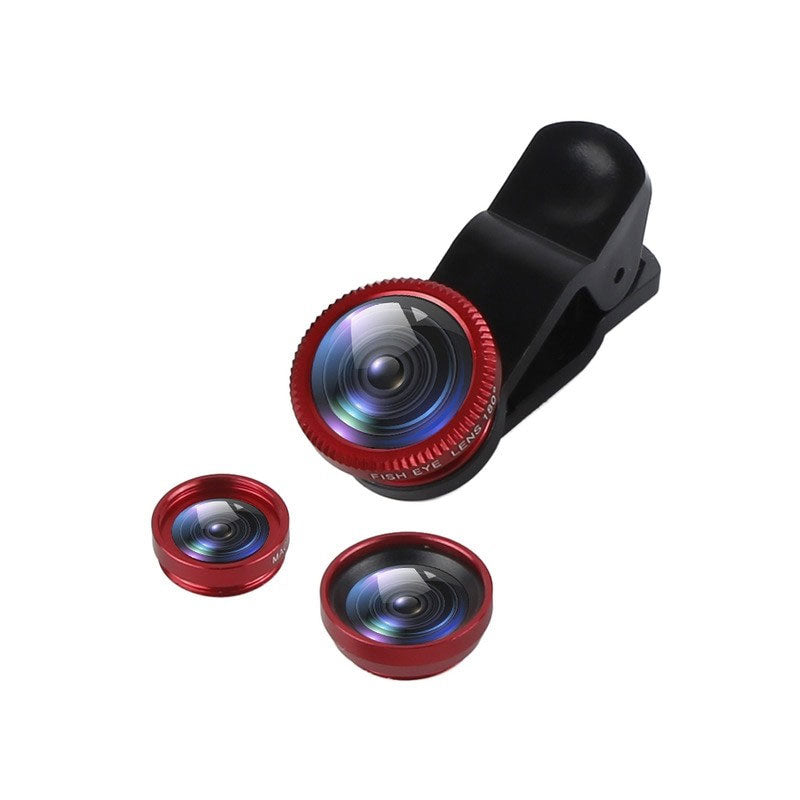 3 in 1 Clip-on 180 Grad Fisheye-Objektiv