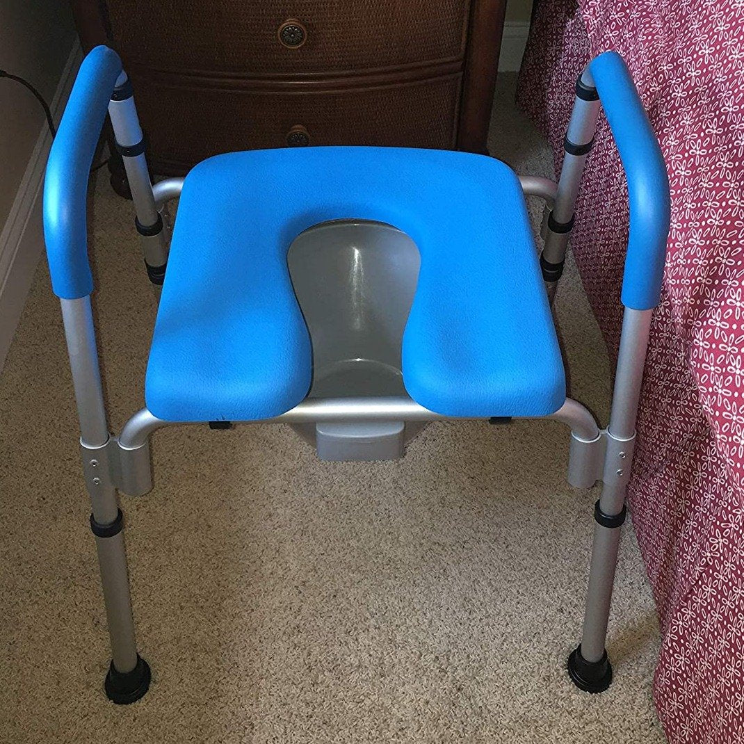 Verstellbarer Toilettensitz mit Armlehnen für Senioren 190 kg