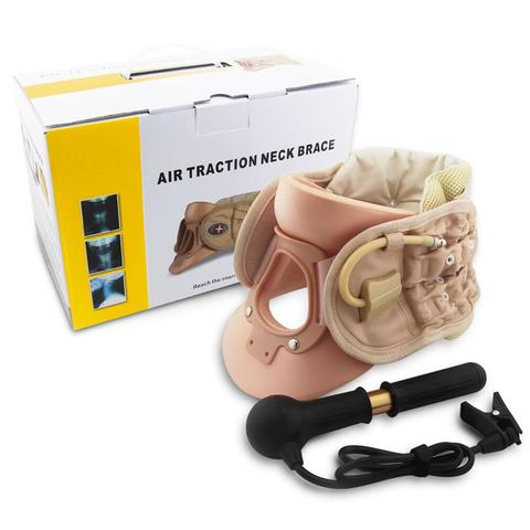 Aufblasbare Nackenstütze mit Wärme – Traktion & Haltung