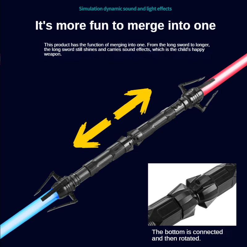 2023 Neue Cyberpunk-Laser-Schwert, Geräuscheffekte, skalierbar, sieben Farben, Cosplay-Requisiten