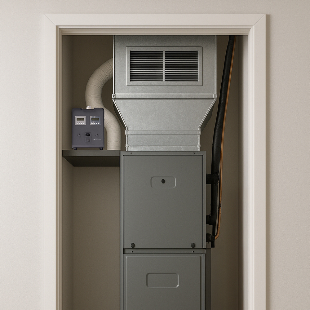 Double Scent Diffuser | HVAC Compatible, Waterless Technology & Ideal for Whole Home Scenting up to 6,000 sq ft