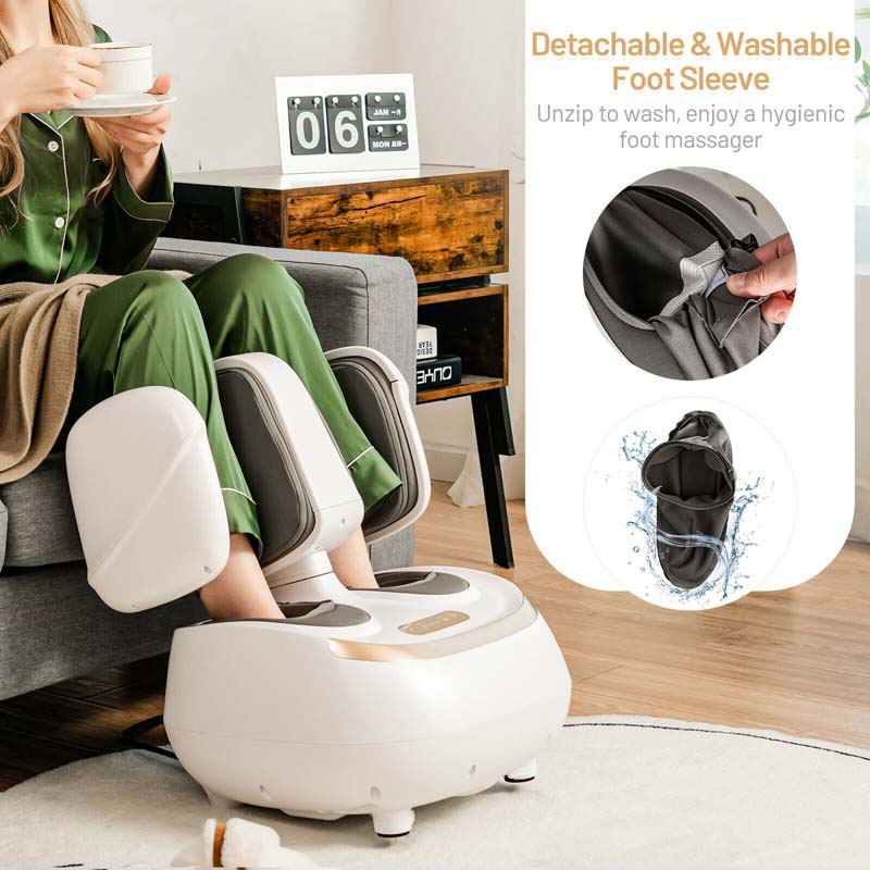 2?in?1 Shiatsu Fuß- & Wadenmassagegerät mit Wärme – Schmerzfrei & Entspannt