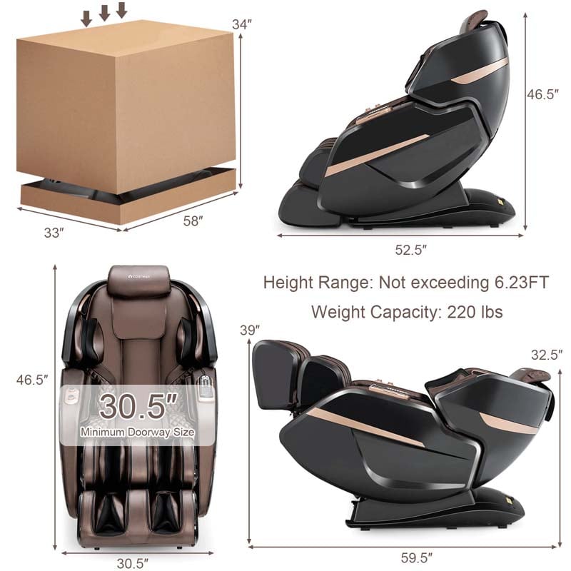 3D Massagesessel mit Doppeltem SL-Track & Zero Gravity