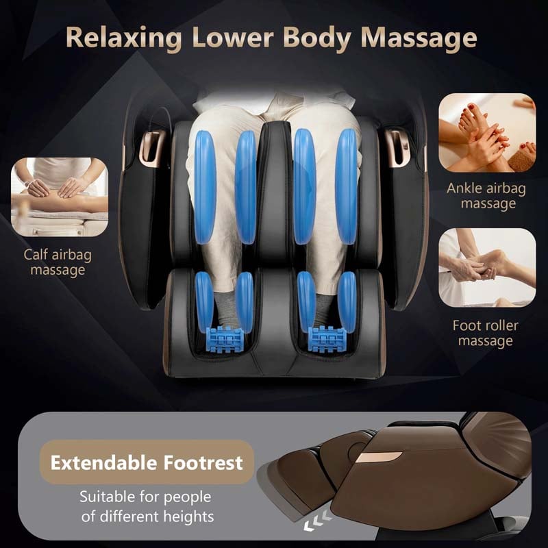 3D Shiatsu Massagesessel mit 55" SL-Track & Zero Gravity