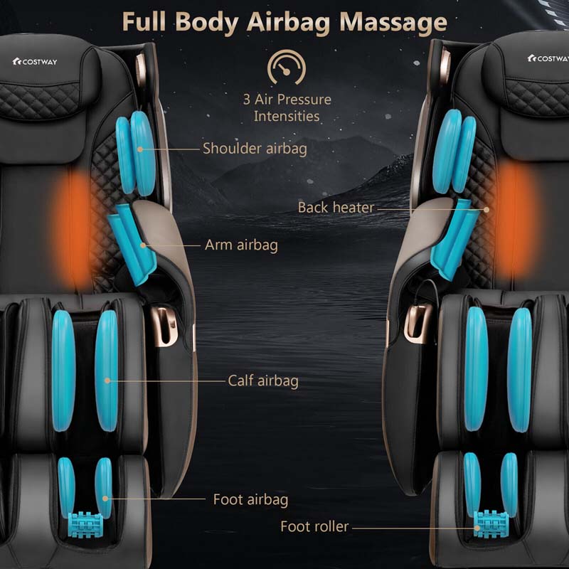 3D Shiatsu Massagesessel mit 55" SL-Track & Zero Gravity