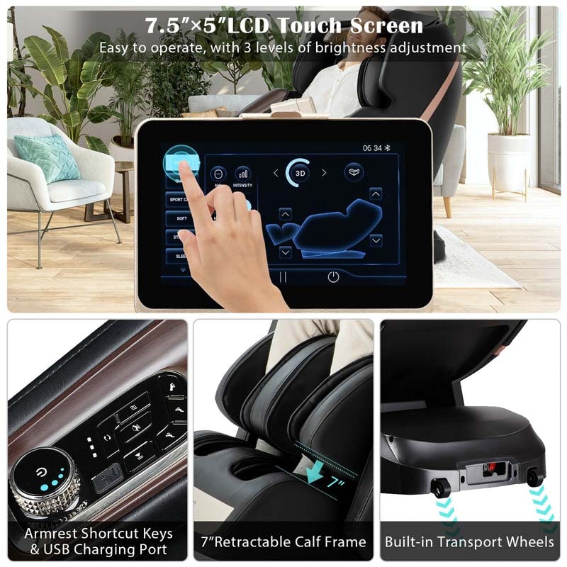 3D SL-Track Massagesessel mit Zero Gravity & 7" Touchscreen