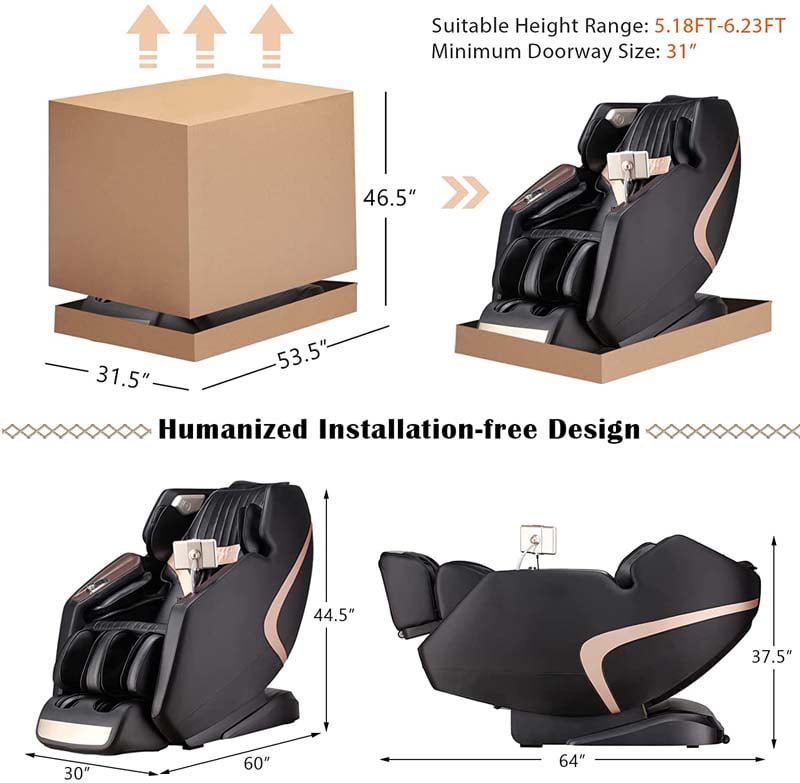 3D SL-Track Massagesessel mit Zero Gravity & 7" Touchscreen