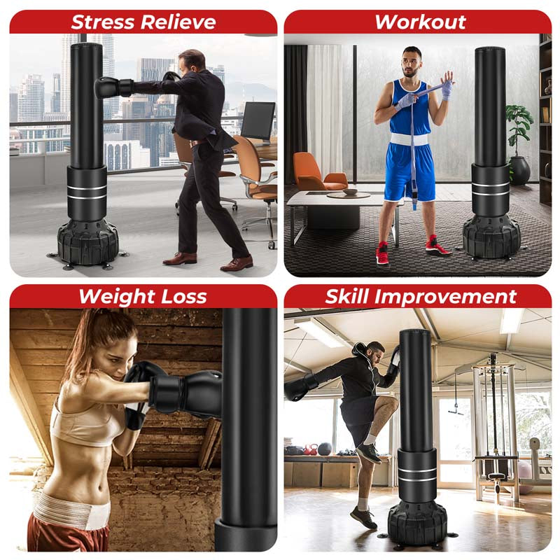 175 cm Stehender Boxsack mit Saugnapf & Stoßdämpfung – MMA & Fitness