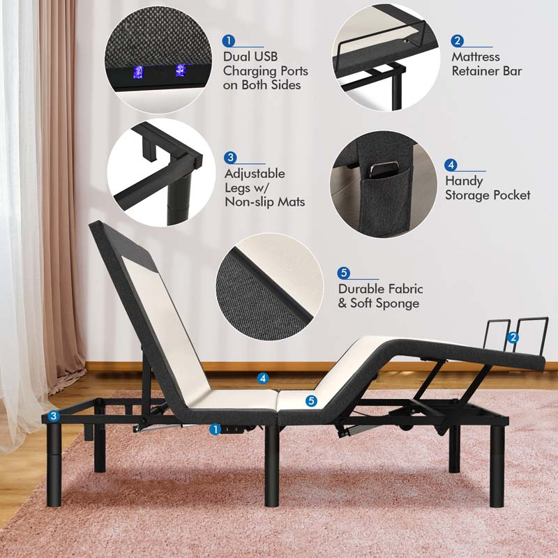 Elektrischer Lattenrost mit Massage & Funkfernbedienung