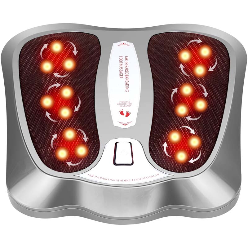 3-in-1 Elektrisches Fußmassagegerät mit Shiatsu & Infrarotwärme