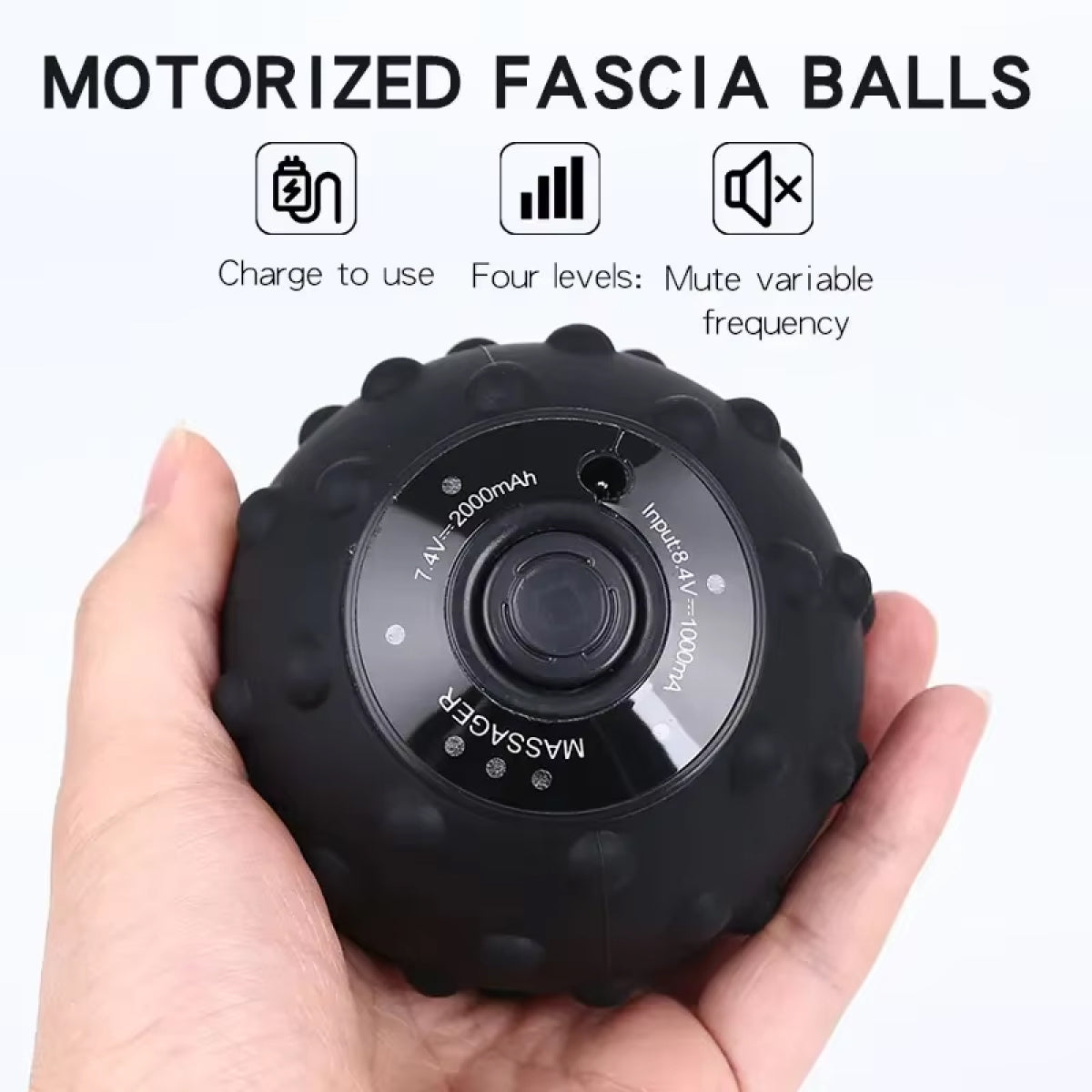 Portable Vibrating Fitness Ball | Leg Muscle Relaxation & Pain Relief - Full Body Pro Massager for Recovery & Fitness