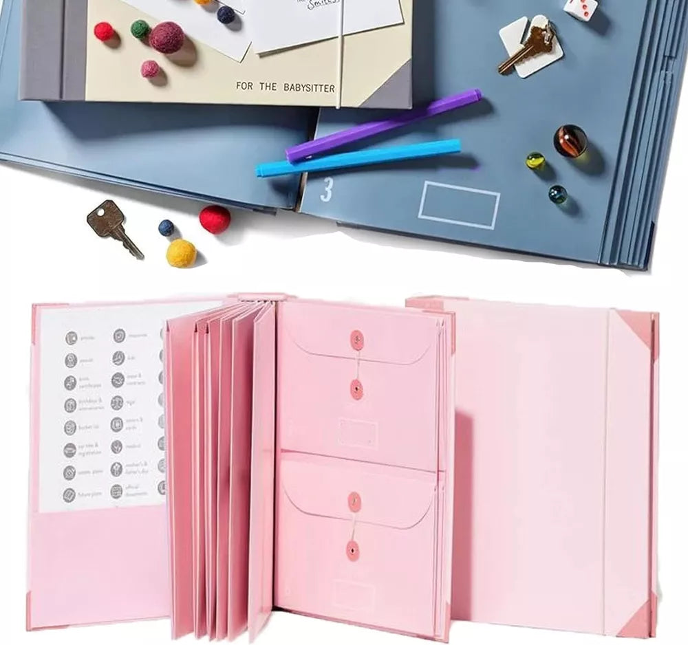 Document Organizer Binder | Durable Accordion Design with Expanding Pockets for Essential Records & Important Documents