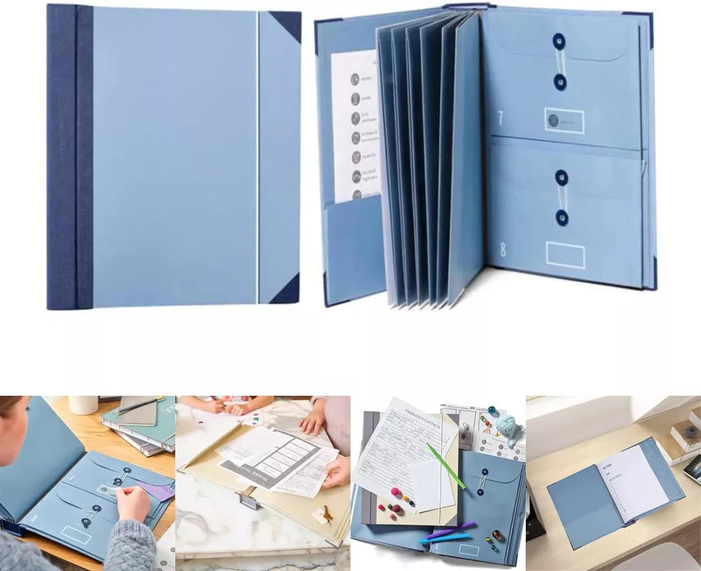Document Organizer Binder | Durable Accordion Design with Expanding Pockets for Essential Records & Important Documents